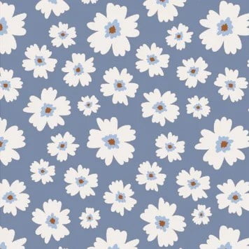 Tricoline Margarida no Azul Bebê