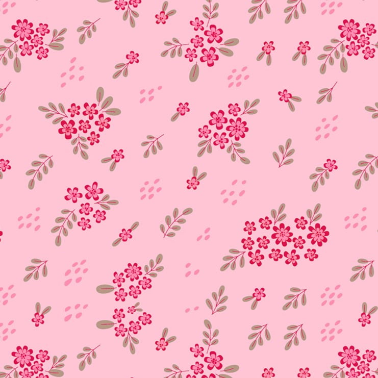 Tricoline Ramos de Flores Rosas