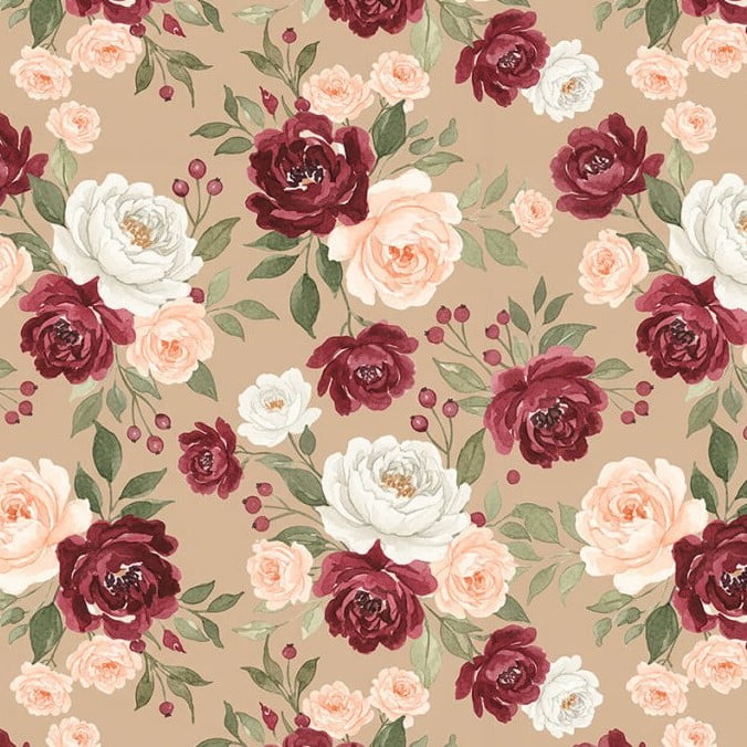 Tricoline Rosas Elegance