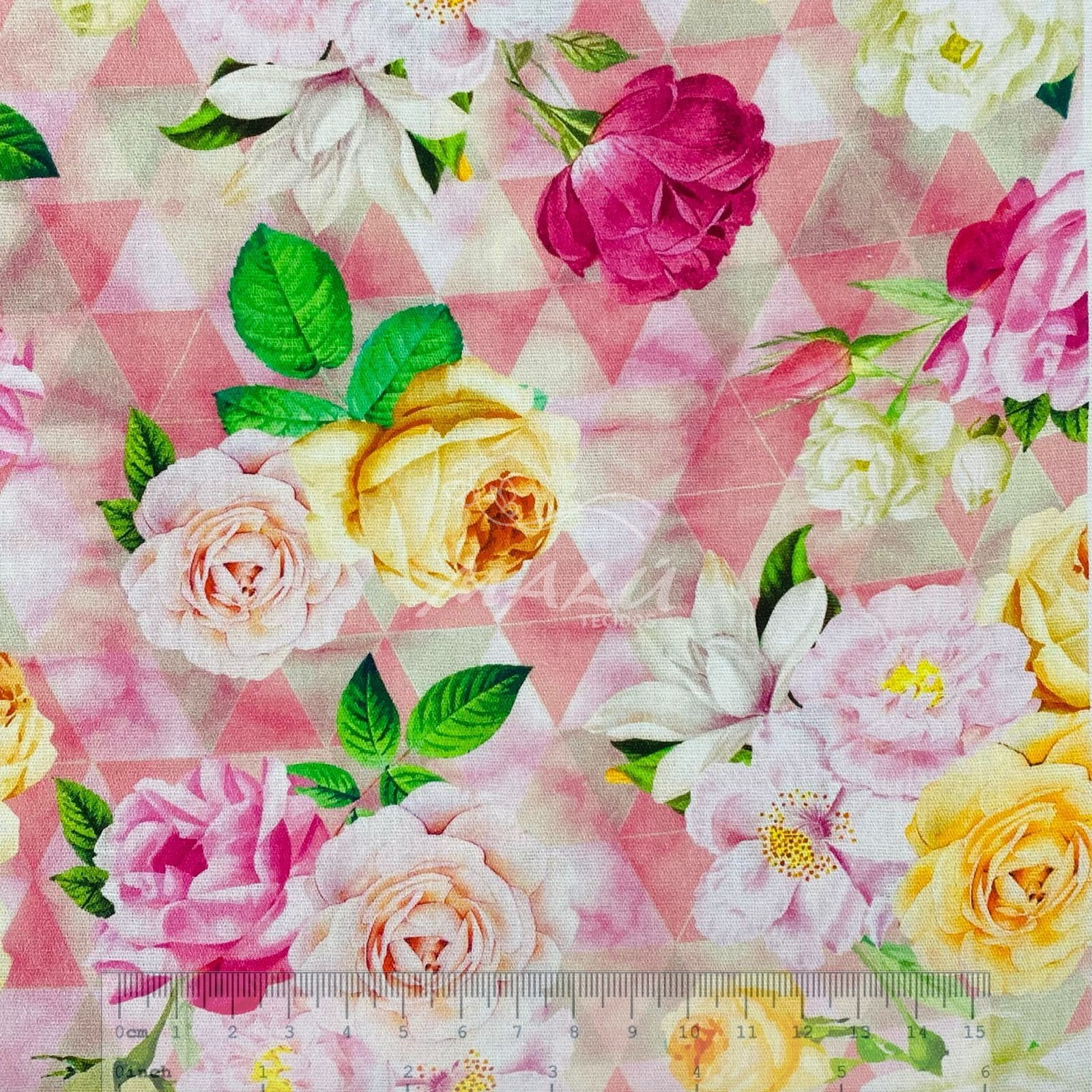 Tricoline Rosas Maravilhosas Digital
