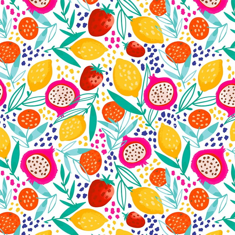 Tricoline Frutas Coloridas 