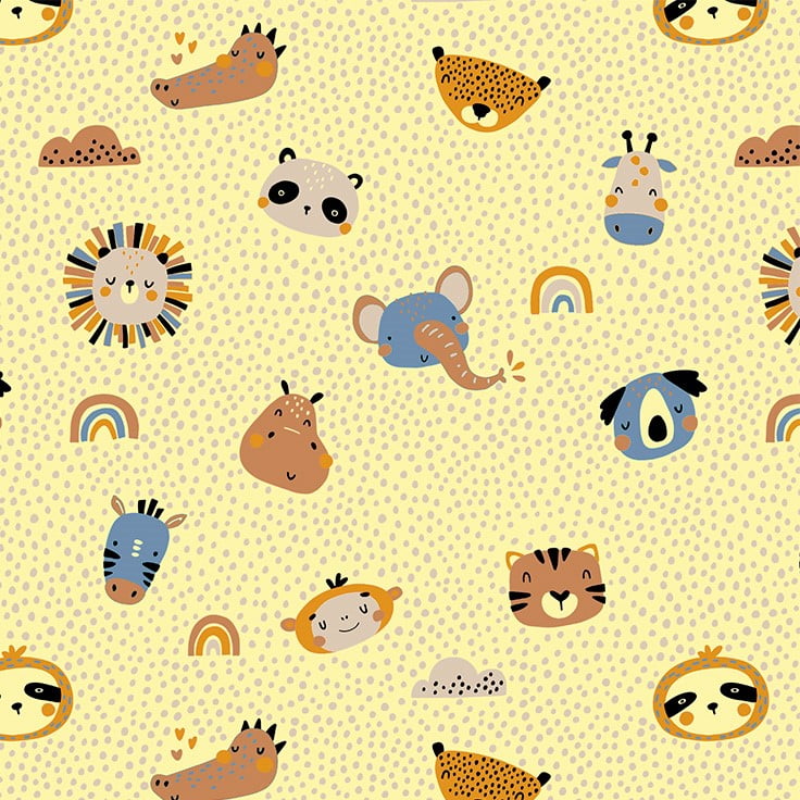 Tricoline Safari Fofo Amarelo