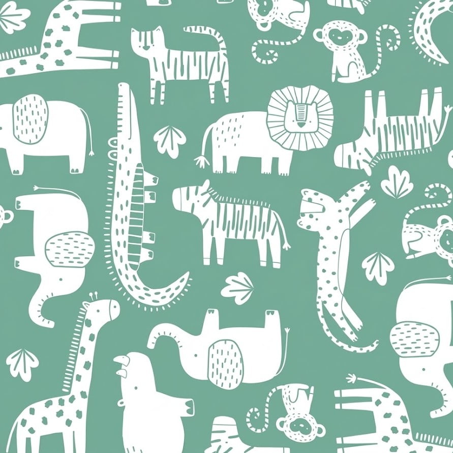Tricoline Safari Fofo no Verde