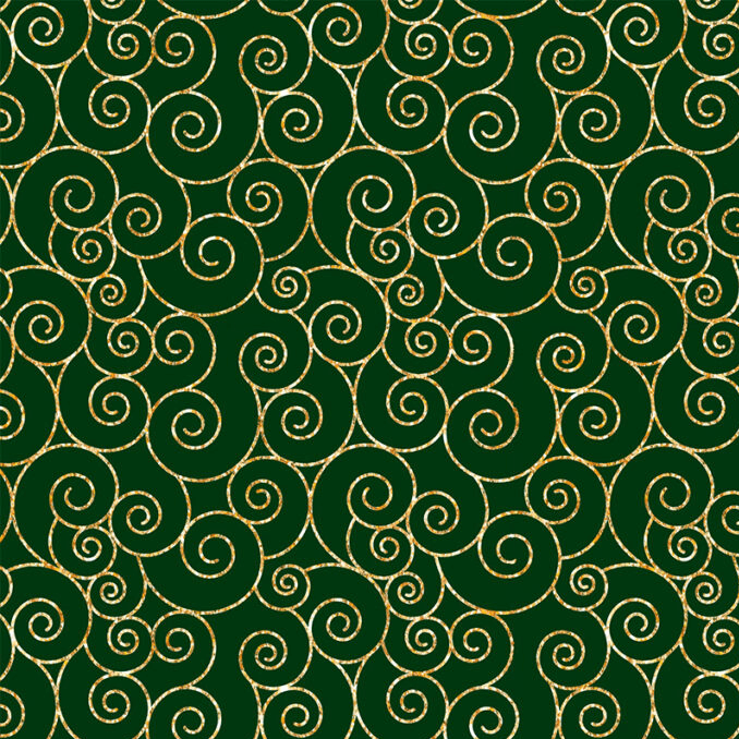 Tricoline Arabesco Luxo Natalino Verde