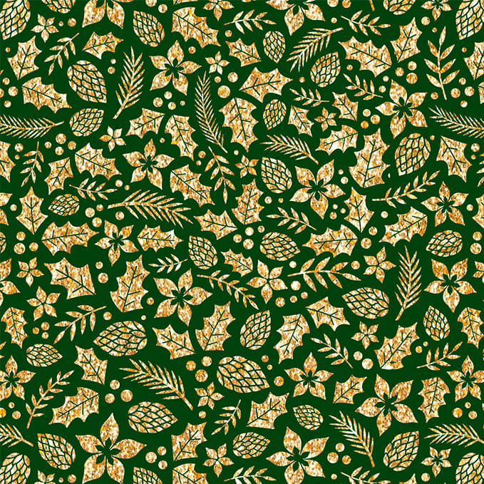 Tricoline Natal Botânico Dourado Verde