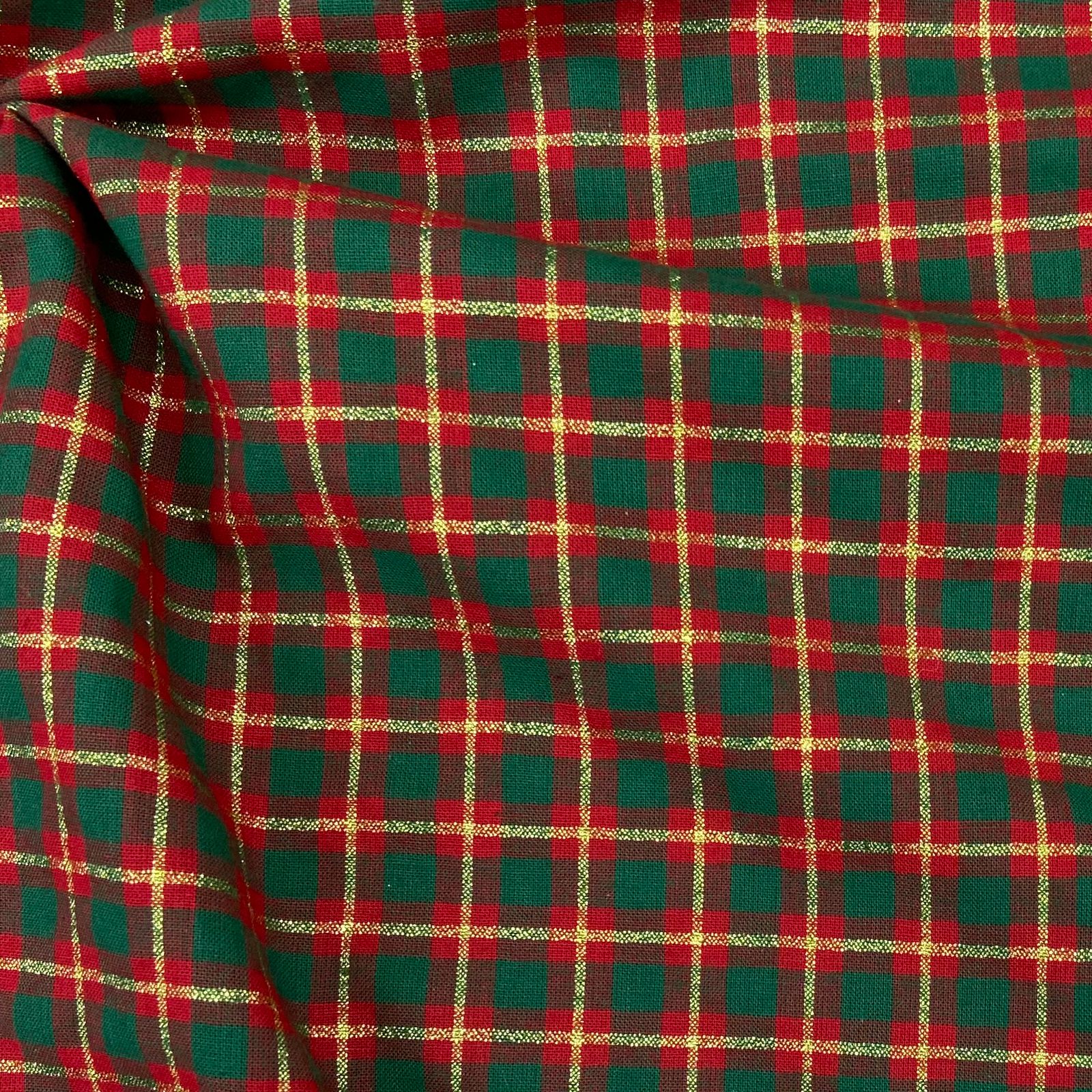 Tricoline Natalina Fio de Ouro Xadrez IX