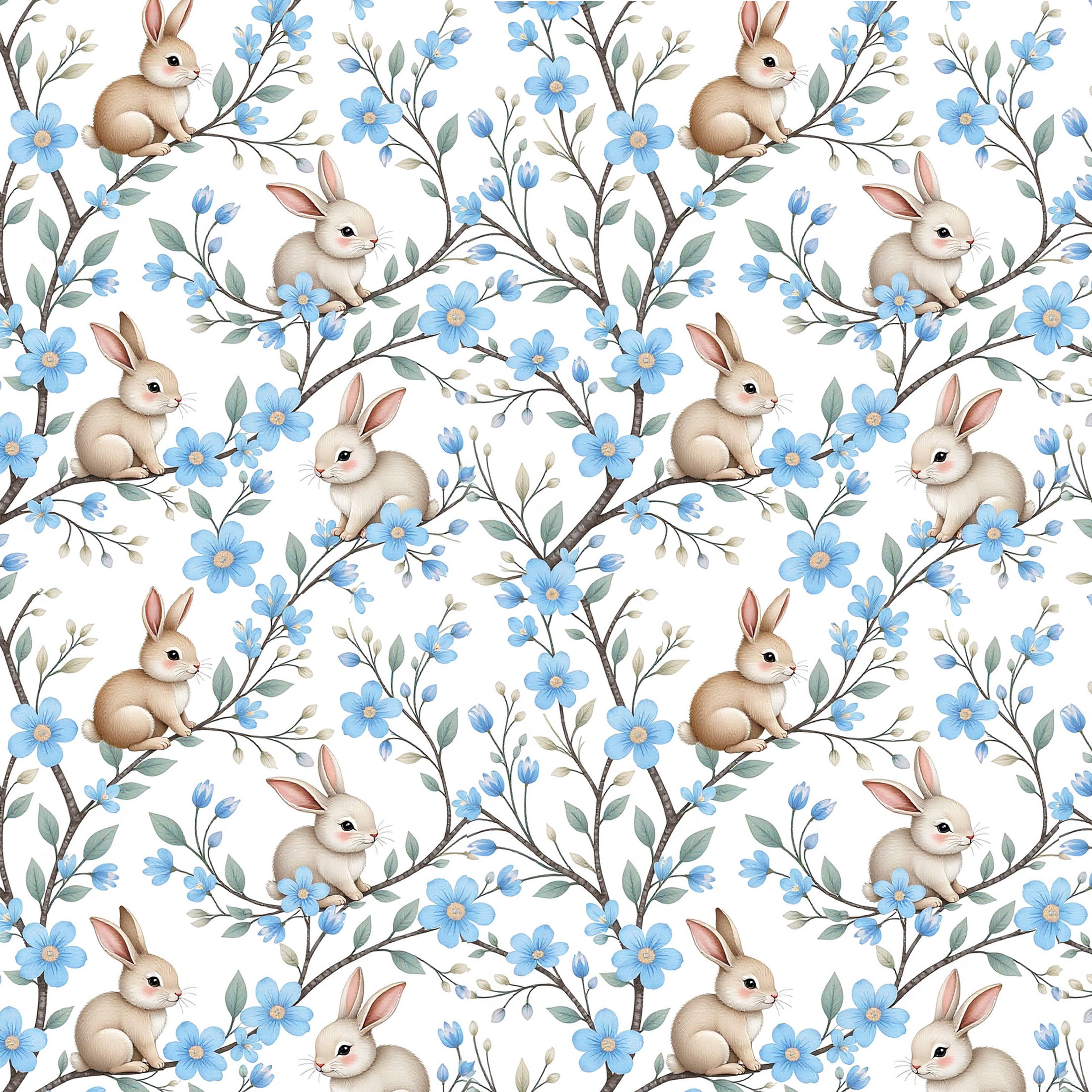 Tricoline Coelhinhos em Flor