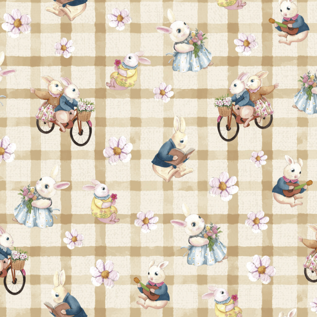 Tricoline Coelhinhos no Xadrez