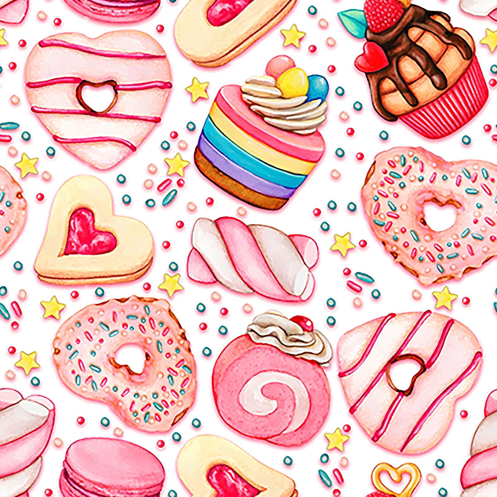Tricoline Coração Doce 