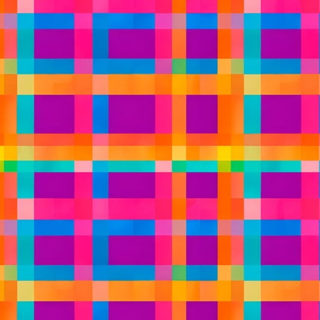 Tricoline Xadrez Colorido Pixelado