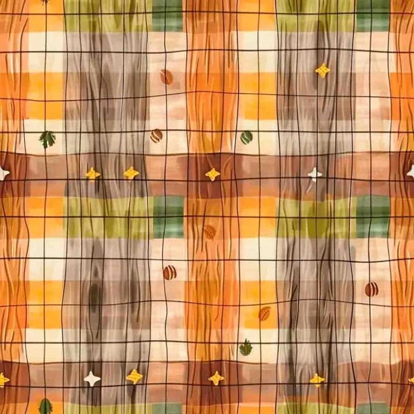 Tricoline Digital Xadrez Colorido Rustico