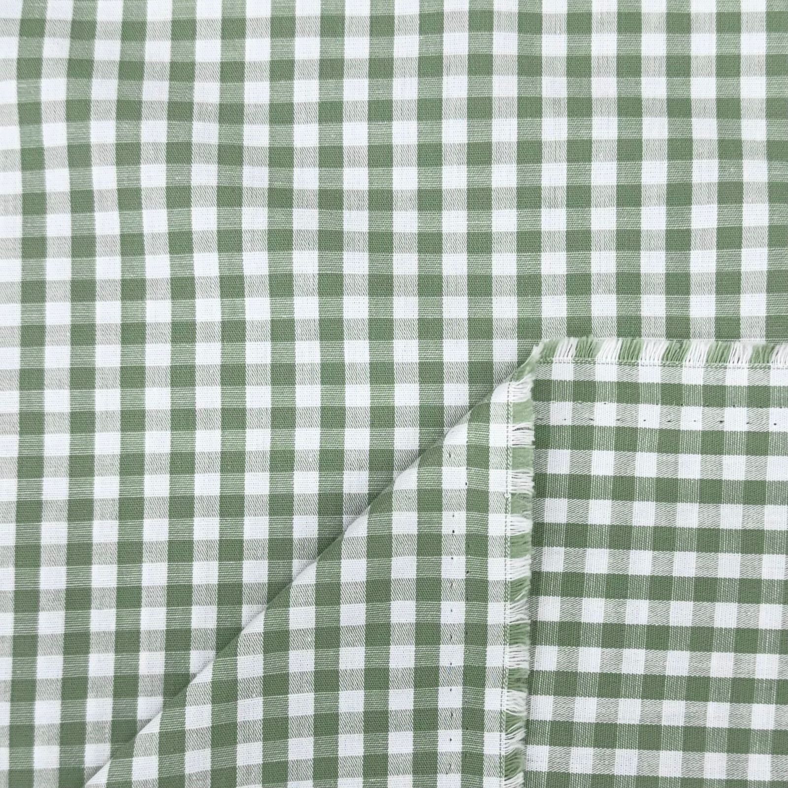 Tricoline Fio Tinto Xadrez Verde Chá