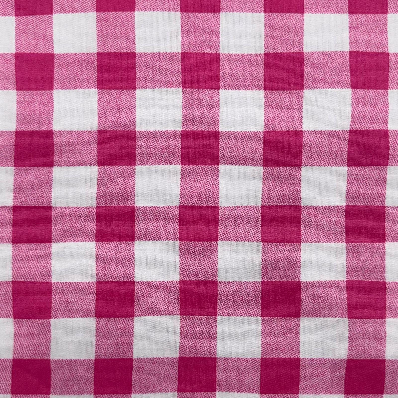 Tricoline Xadrez Médio Rosa Chiclete