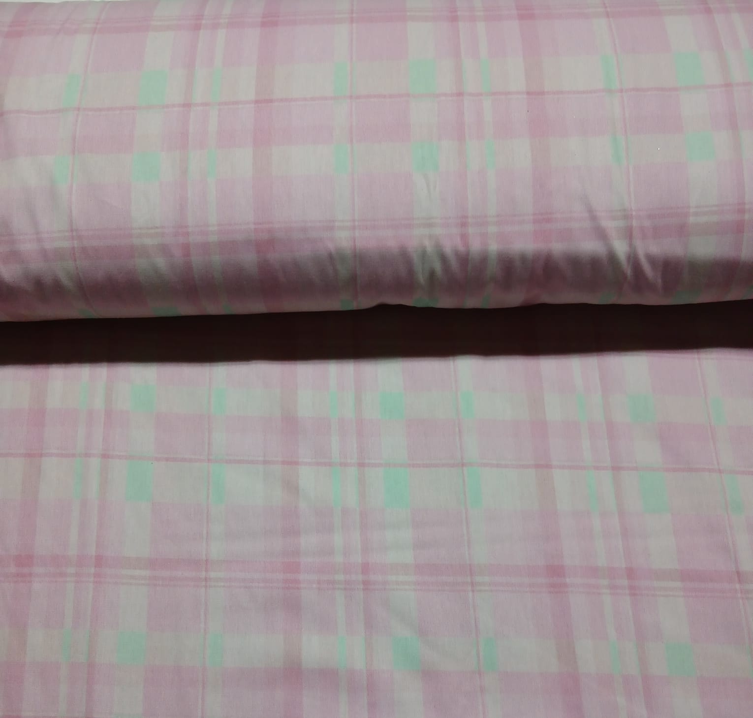 CORTE 0,50x1,50cm Tricoline Xadrez Pastel Rosa