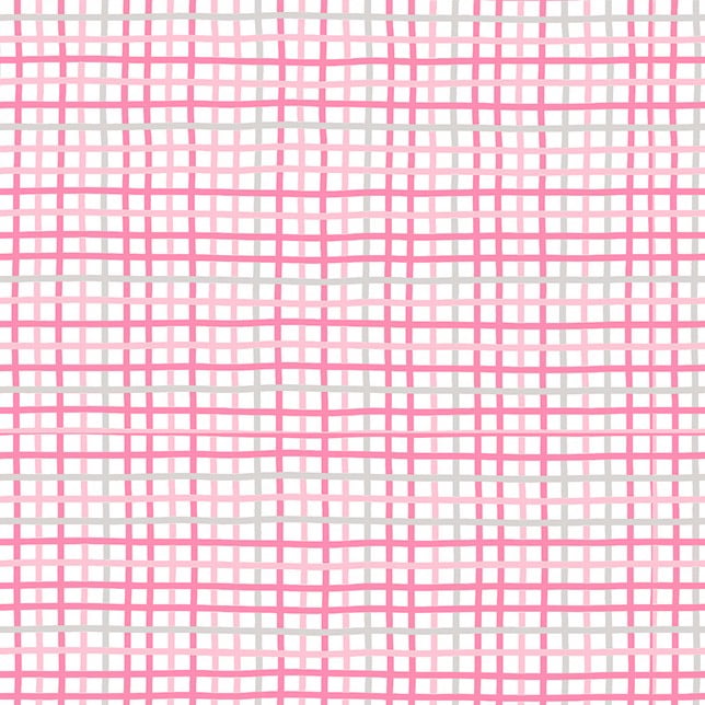 Tricoline Xadrez Simples Rosado