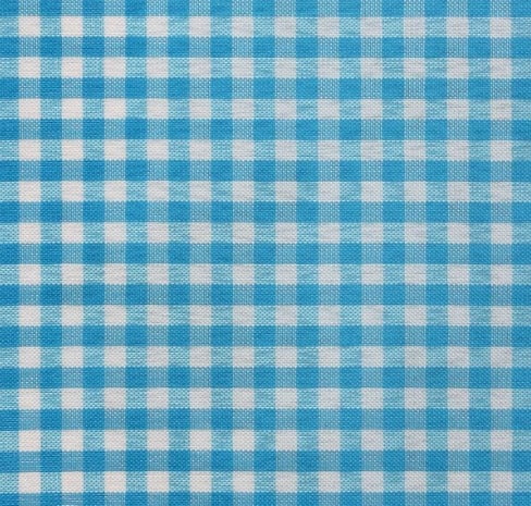 Xadrez Poliéster Médio Azul Piscina